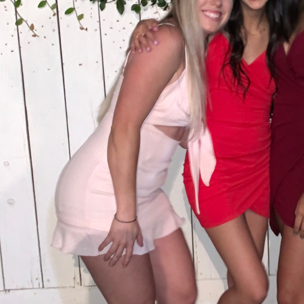 Lucy in the Sky Light Pink Ruffle Dress